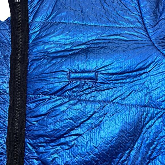 Nikki Jones Montreal Metallic Blue Sherpa Jacket Women's S Oversized Warm Modern - Picture 15 of 15